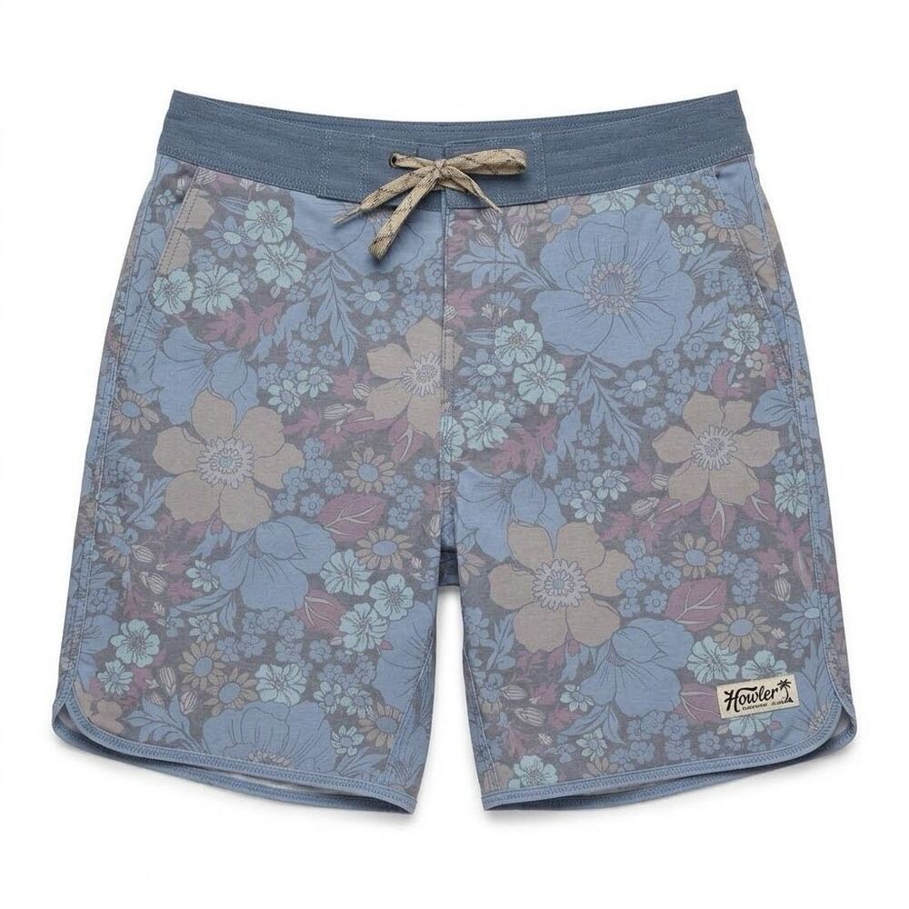 Howler Brothers Bruja 18.5" Hybrid Swim Boardshorts Flower 30